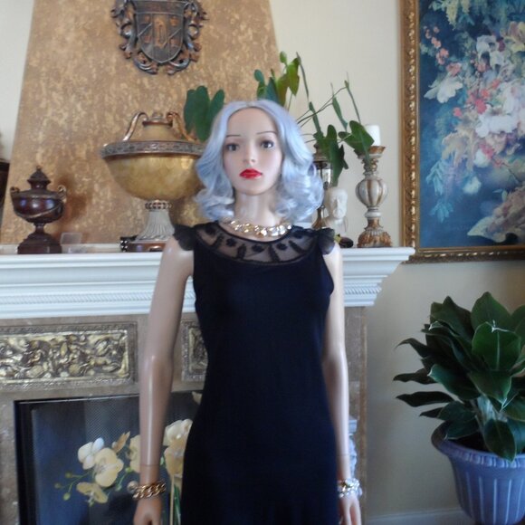 Moschino Cheapandchic Black SHeath Dress with/Embroidery Detail Size 10 - Picture 6 of 16